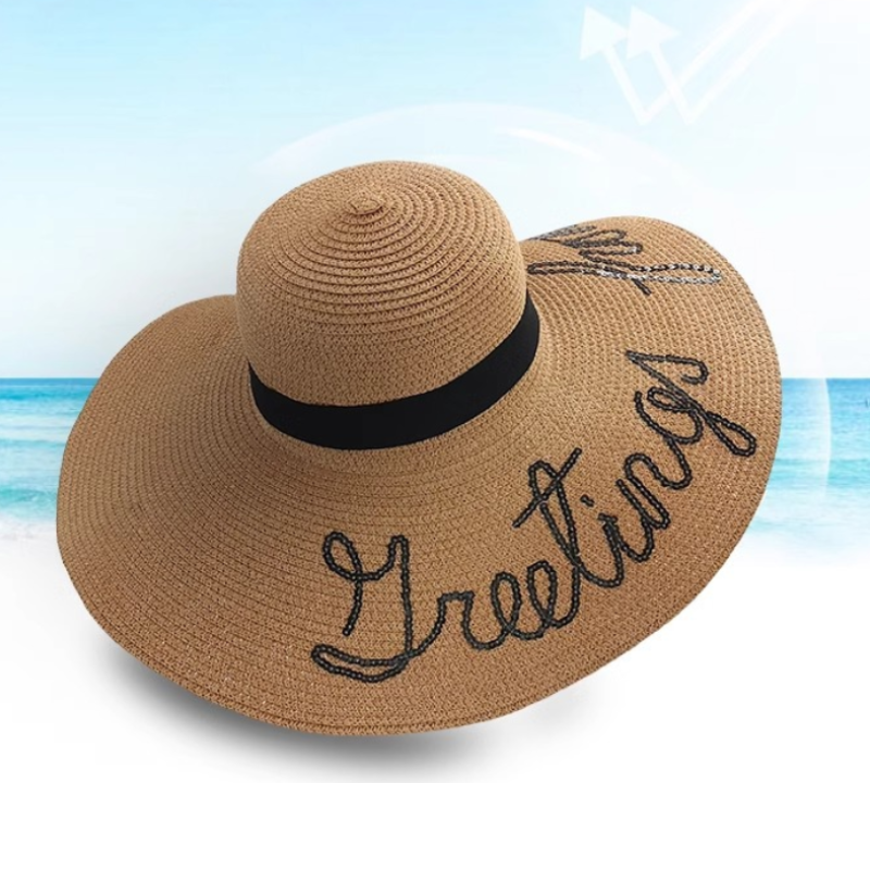 Woven Wide Brim Summer Straw Hat