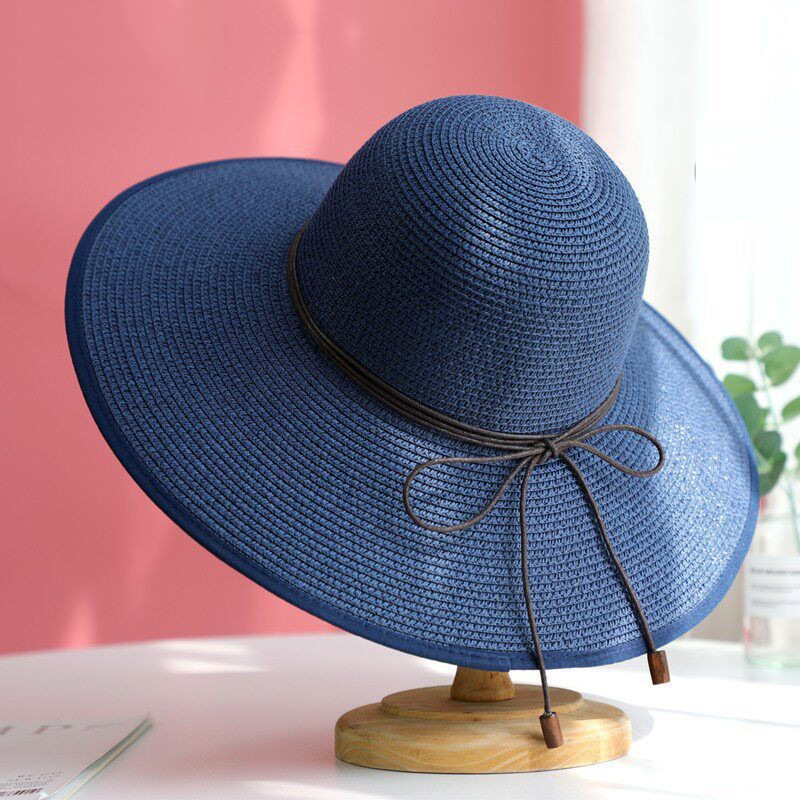 Coastal Bow Wide Brim Straw Hat