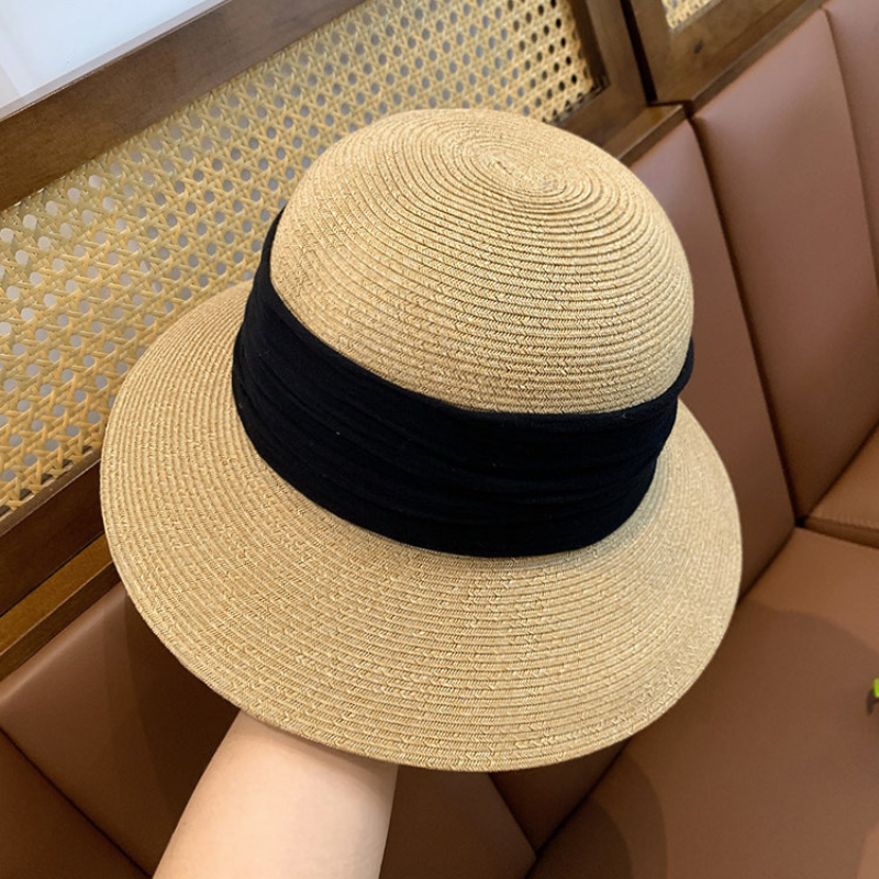 Elara French Riviera Wide Brim Straw Hat