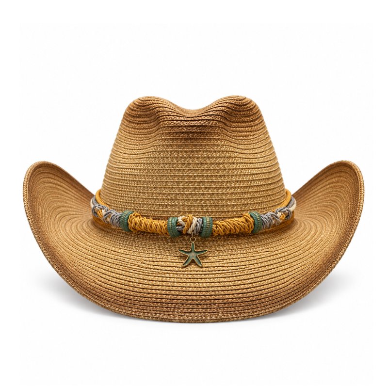 Marina Boho Coastal Woven Cowboy Hat