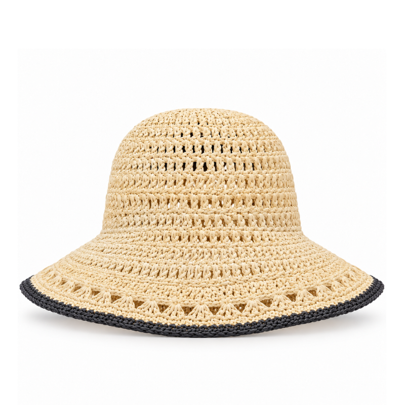 Maribel Handwoven Open-Weave Wide Brim Sun Hat