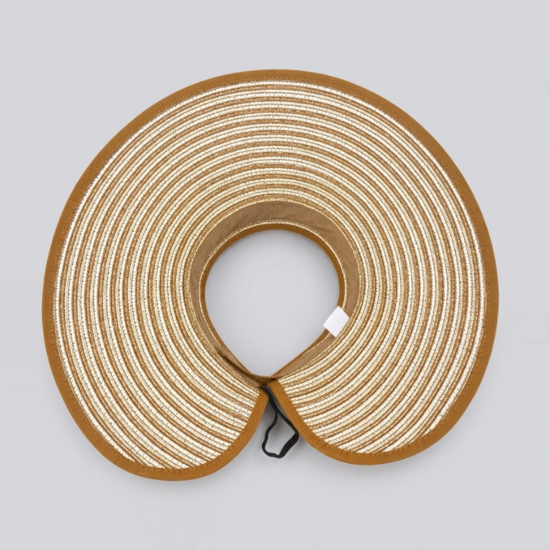 Sienna Two-Tone Striped Woven Sun Hat