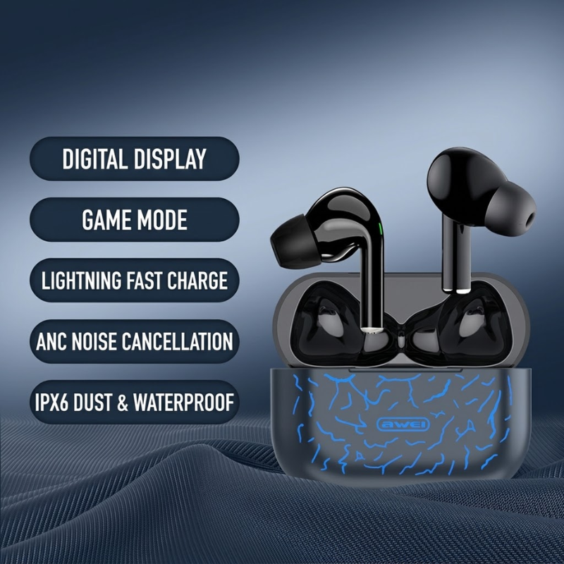 Awei Vortex RGB TWS Gaming Earbuds