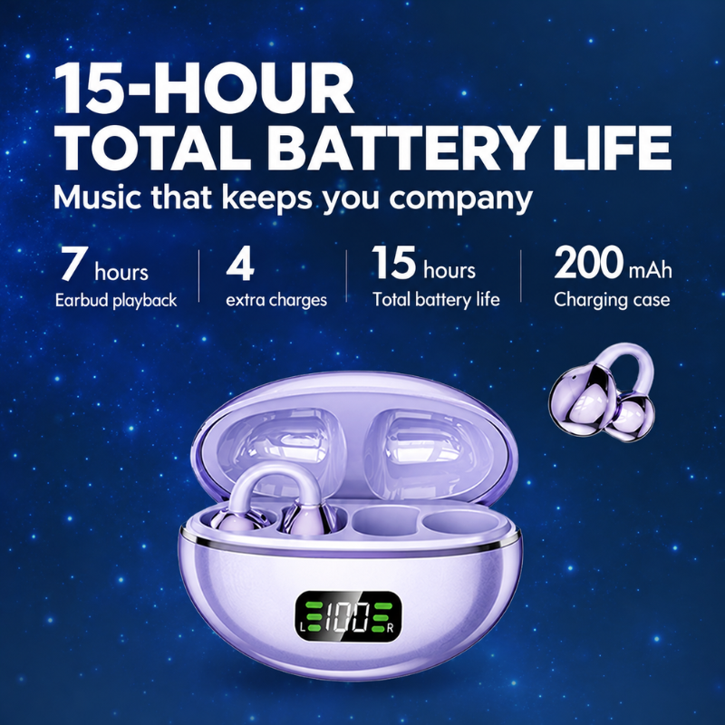 Pulse Clip Open-Ear Bluetooth Earphones