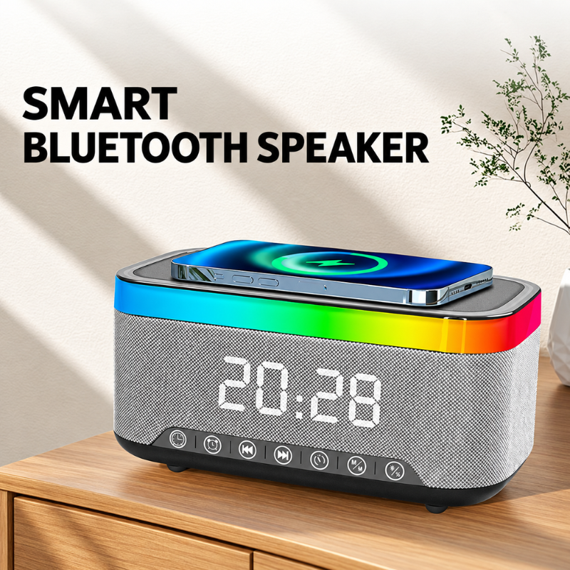 15W Wireless Charging Alarm Clock Speaker