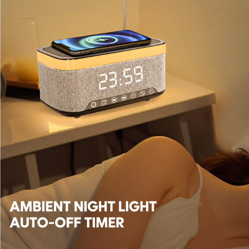 15W Wireless Charging Alarm Clock Speaker