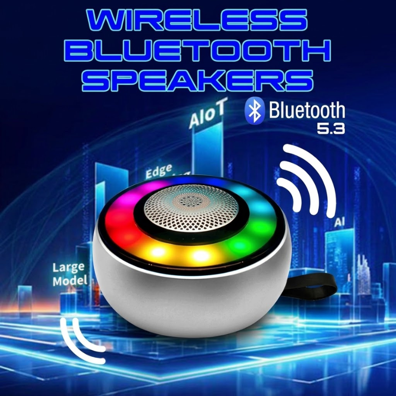 Mini Metal Bluetooth Speaker with RGB Lights