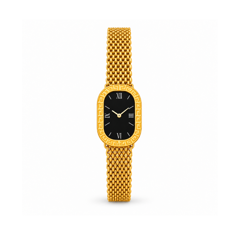 European Style Gold Mesh Bracelet Watch