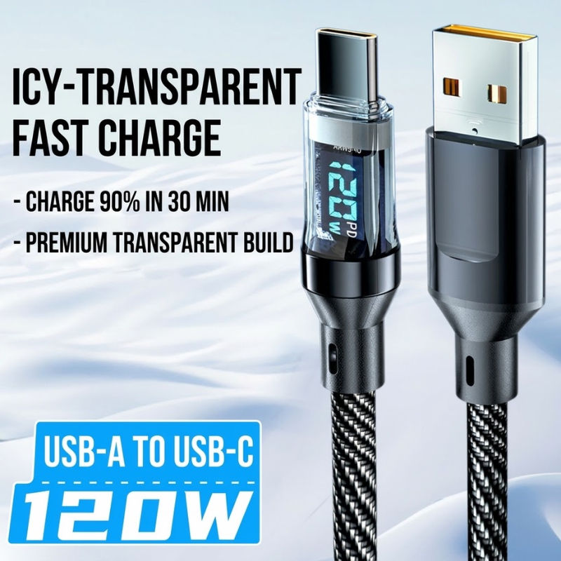 Volt View Digital Fast Charging Cable