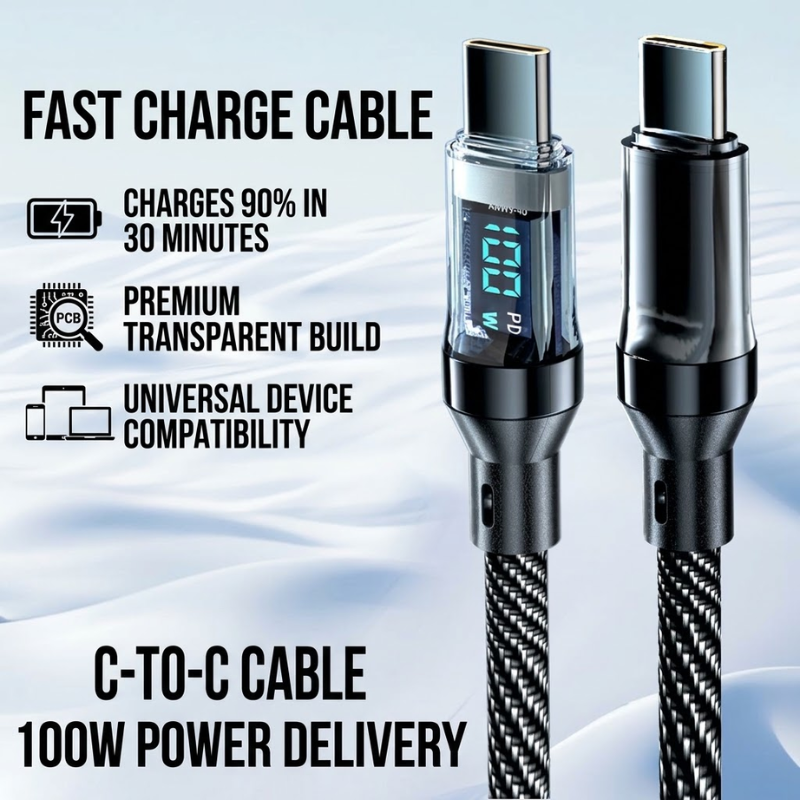 Volt View Digital Fast Charging Cable