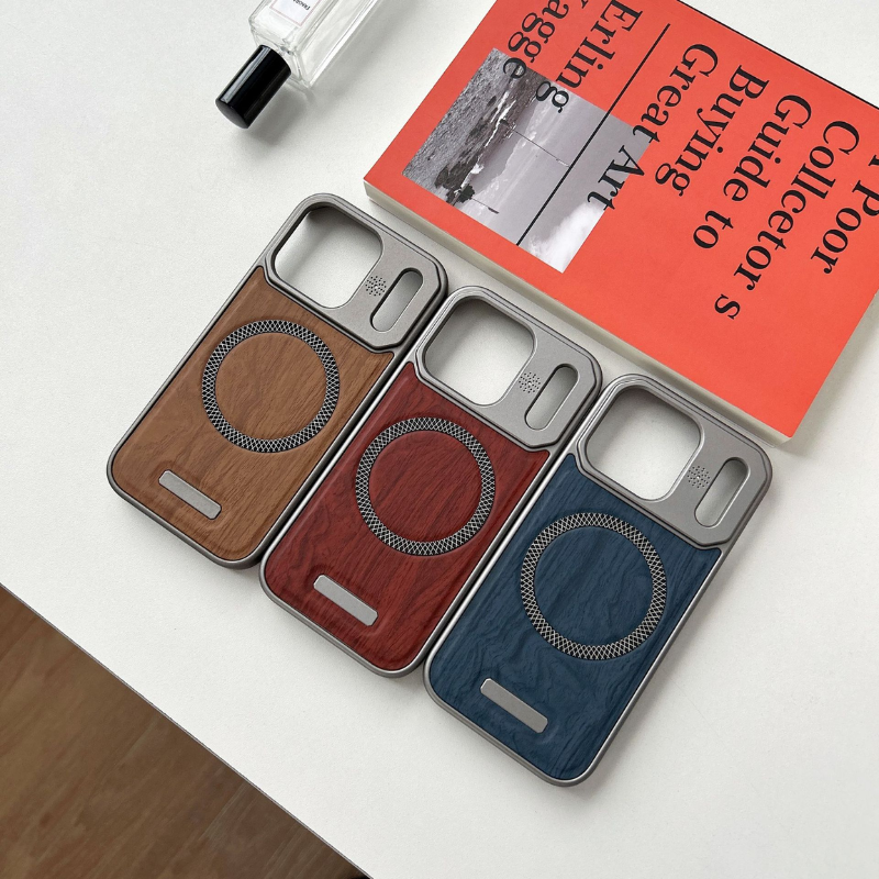 Wood Grain Magnetic Phone Case