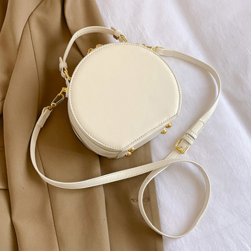 Floral Embroidery Round Handbag
