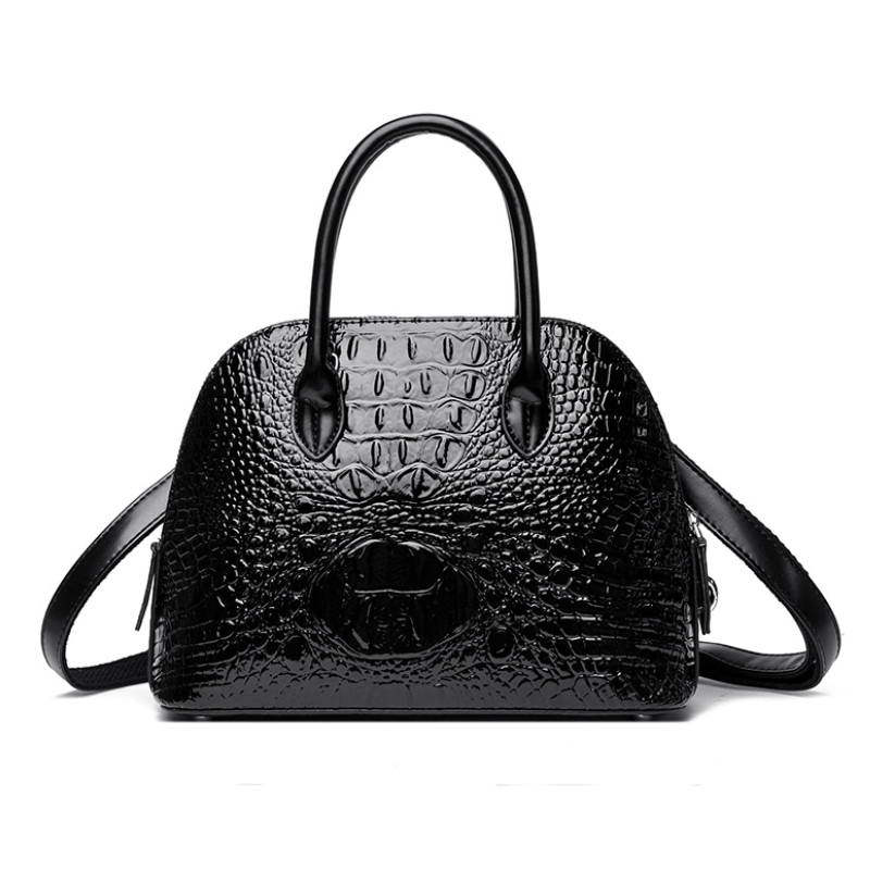 Crocodile Gloss Classic Handbag