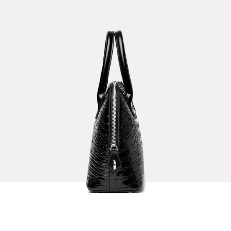 Crocodile Gloss Classic Handbag