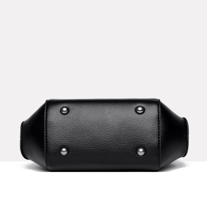Metal Emblem Flap Handbag
