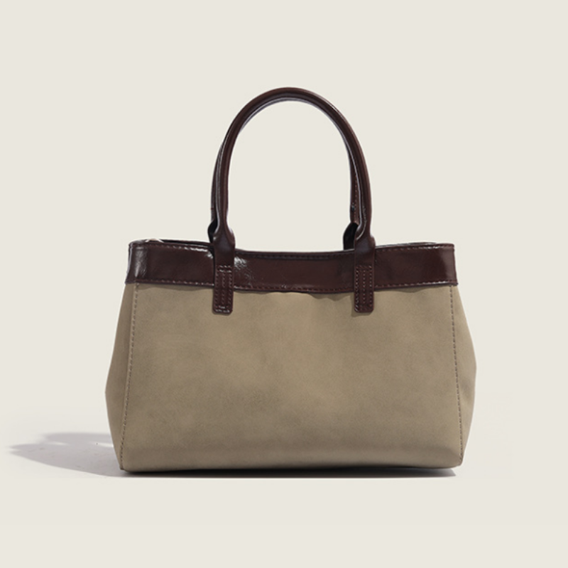 Smooth Leather Structured Handbag