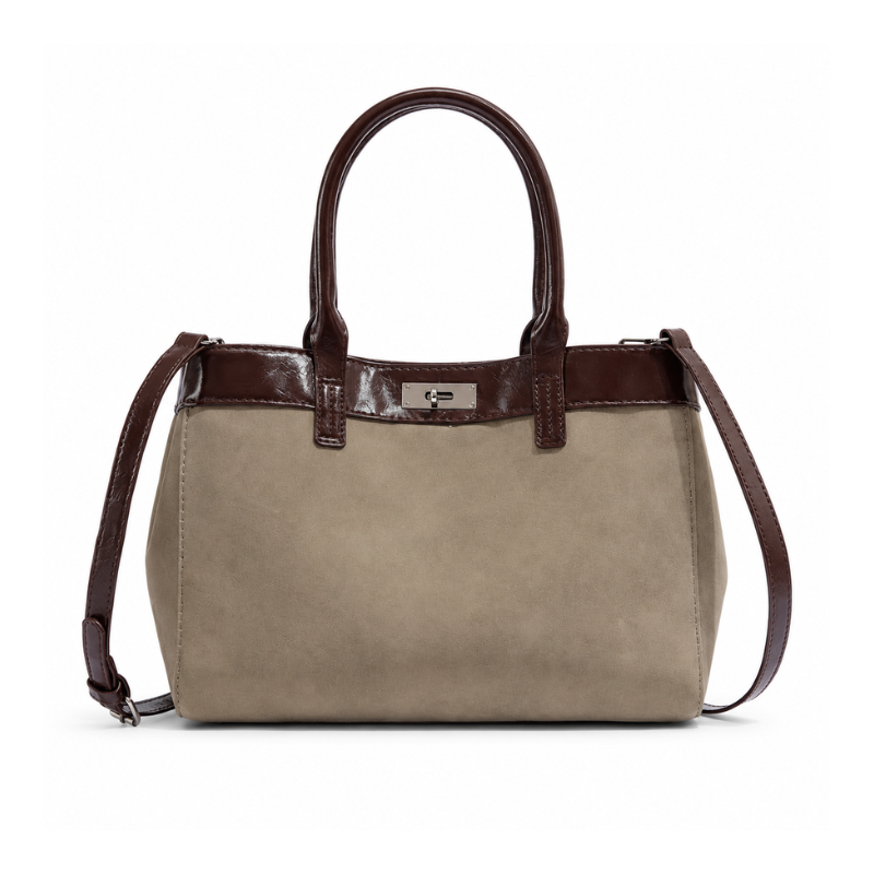 Smooth Leather Structured Handbag