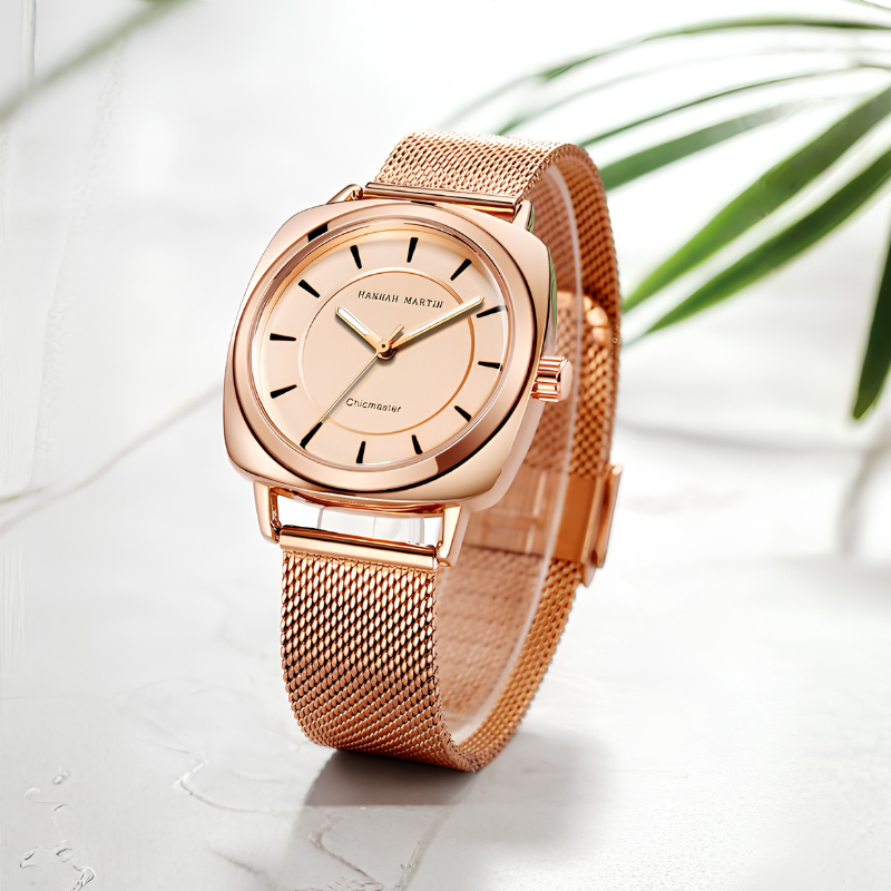 Rose Mesh Minimal Watch