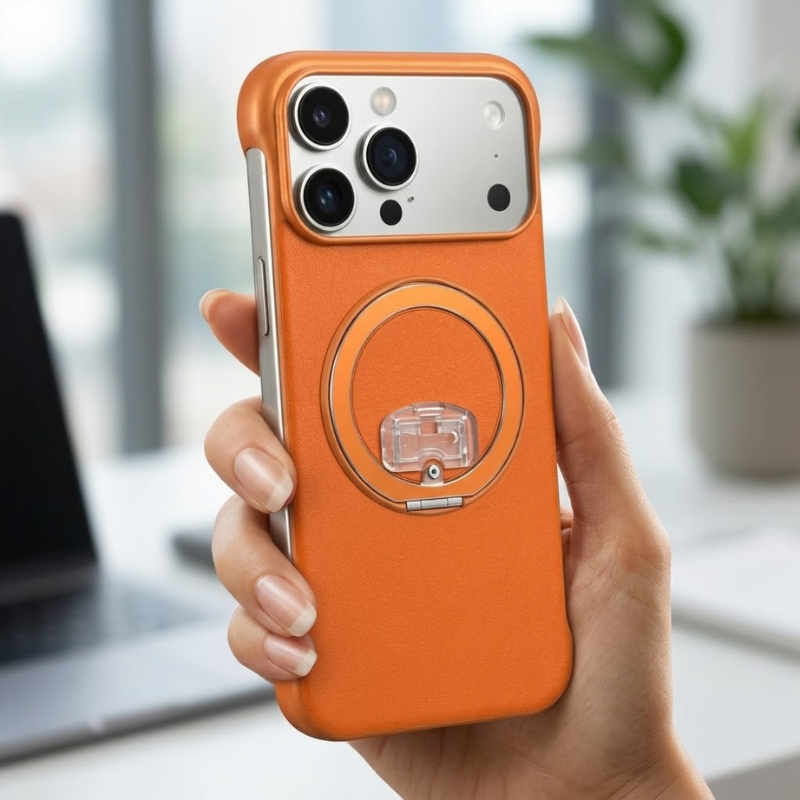 Syndee Leather Ring iPhone Case