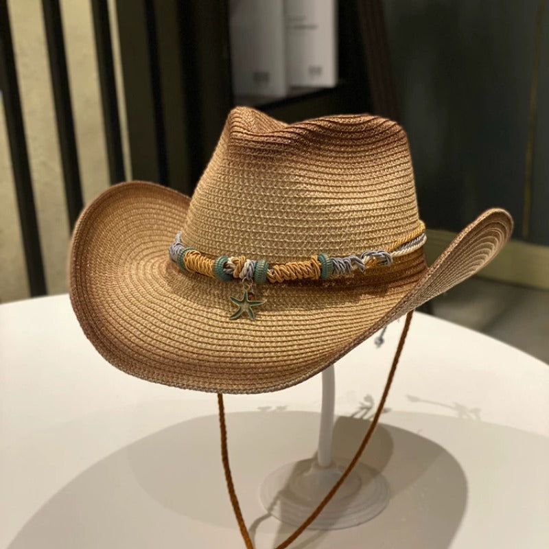 Marina Boho Coastal Woven Cowboy Hat