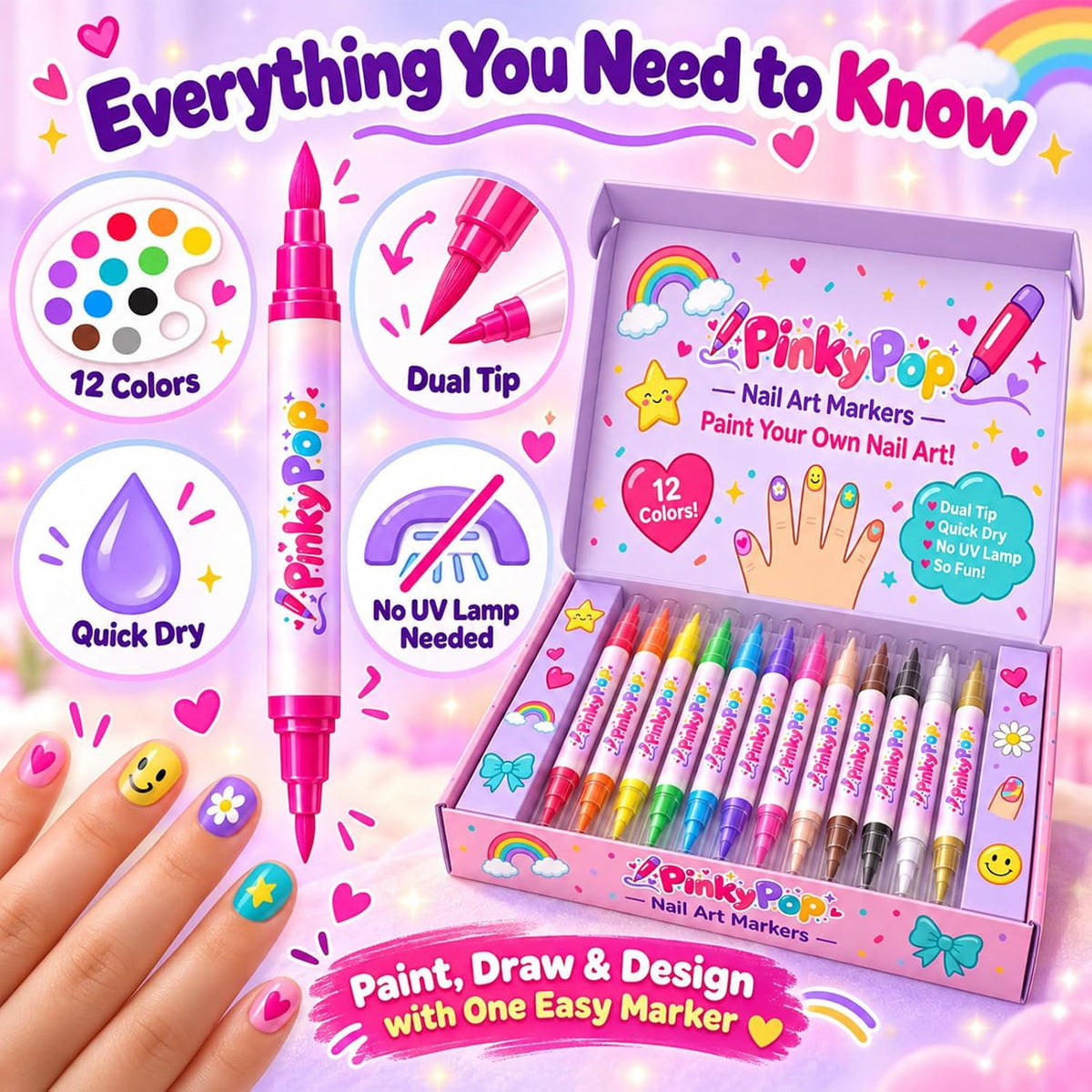 Pinky Pop Nail Art Markers