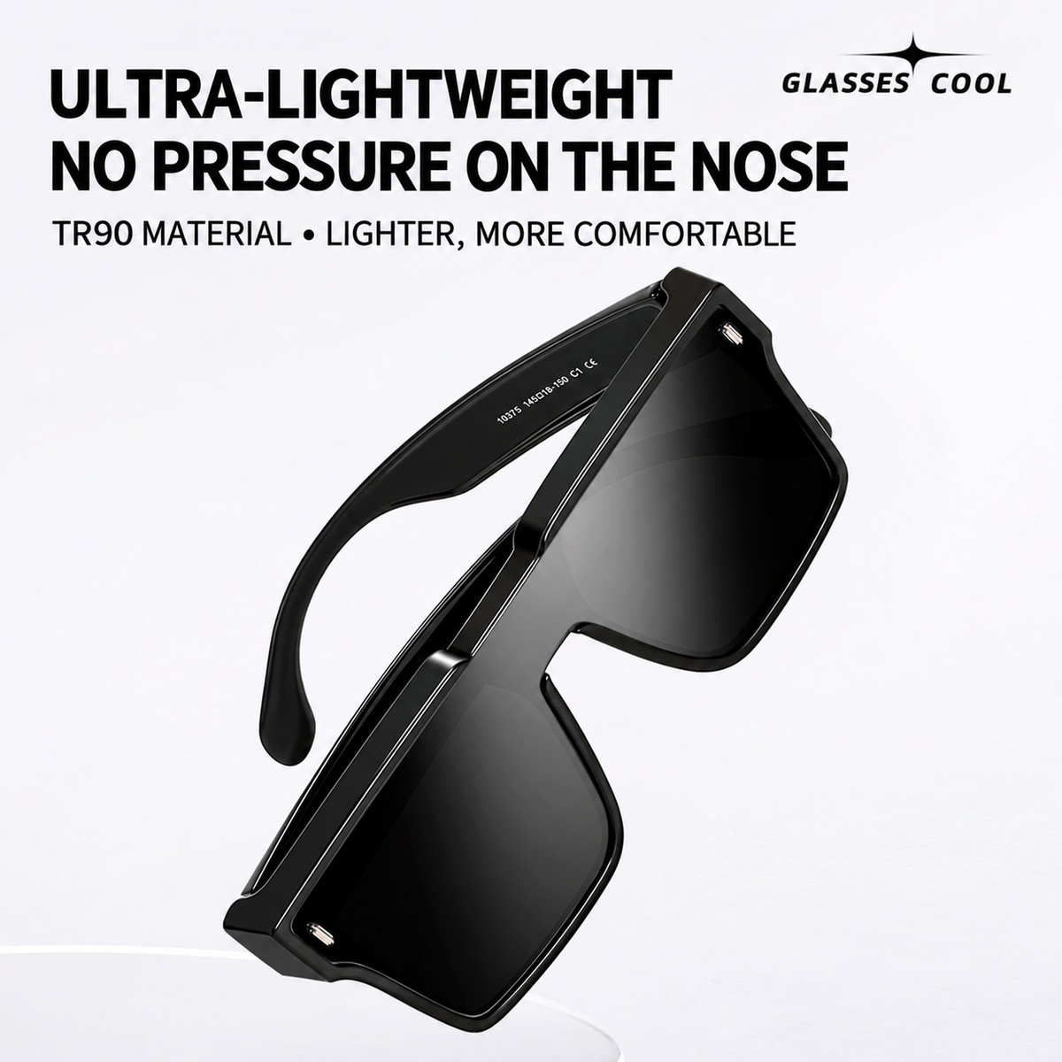 Classic Polarized Square Frame Sunglasses