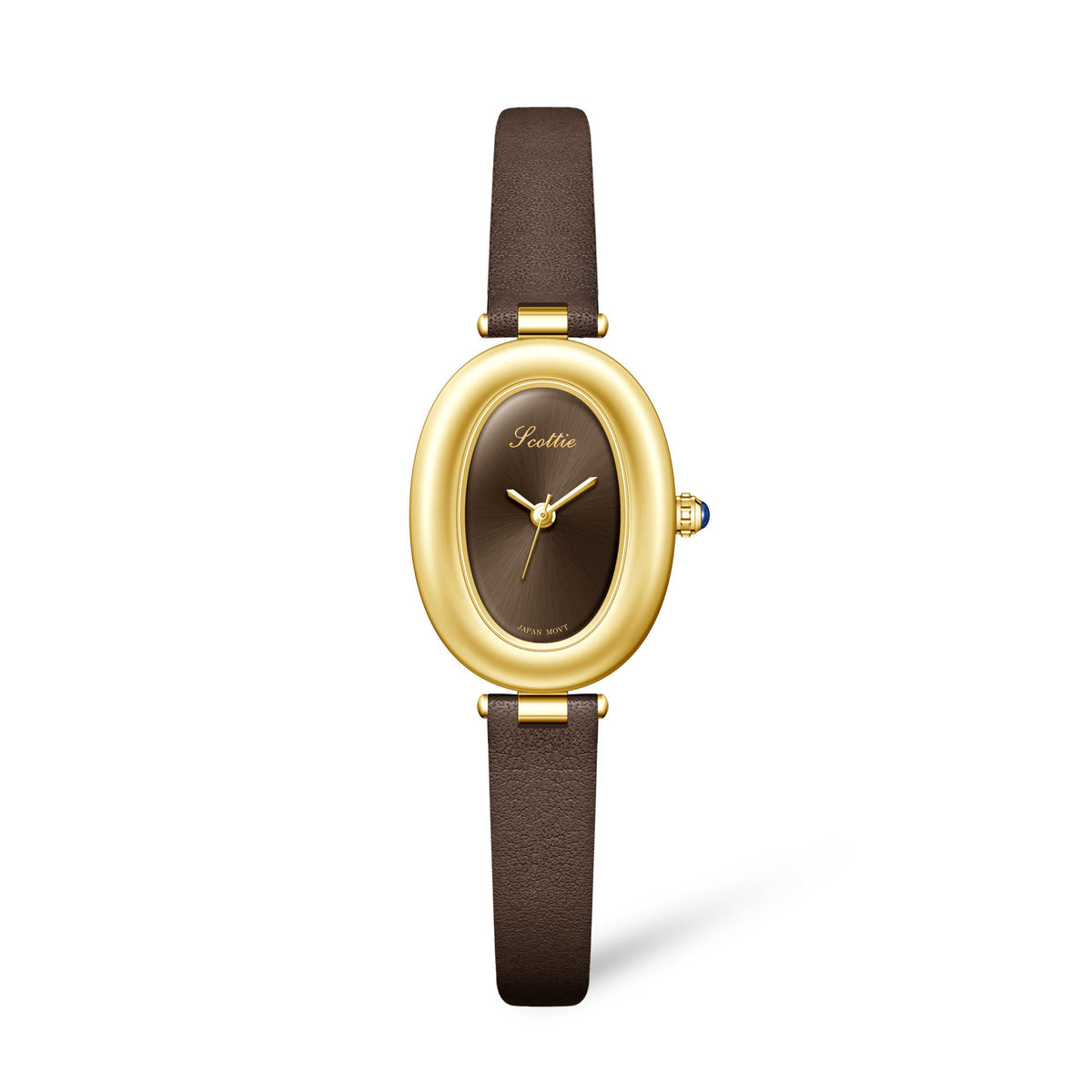 Oval Elegance Leather Watch