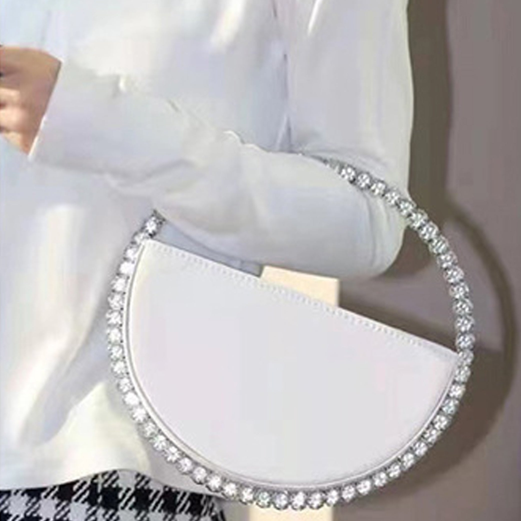 Crystal Diamond Round Sparkling  Evening Clutch