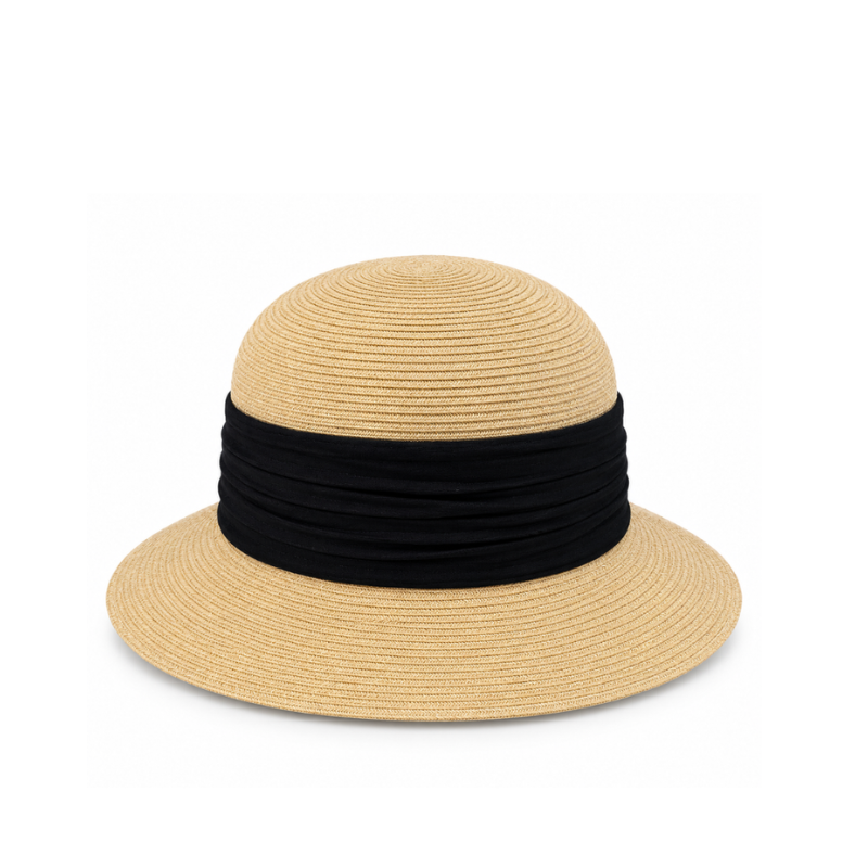 Elara French Riviera Wide Brim Straw Hat