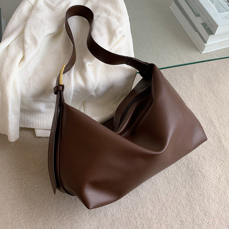 Trendy Large Capacity PU Leather College Tote Bag