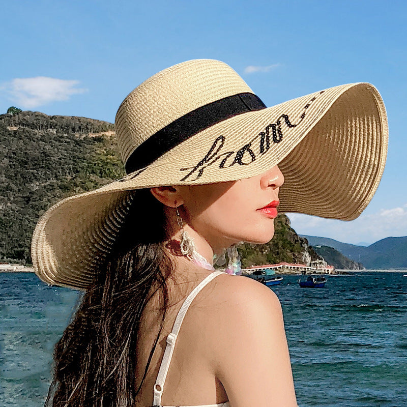 Woven Wide Brim Summer Straw Hat