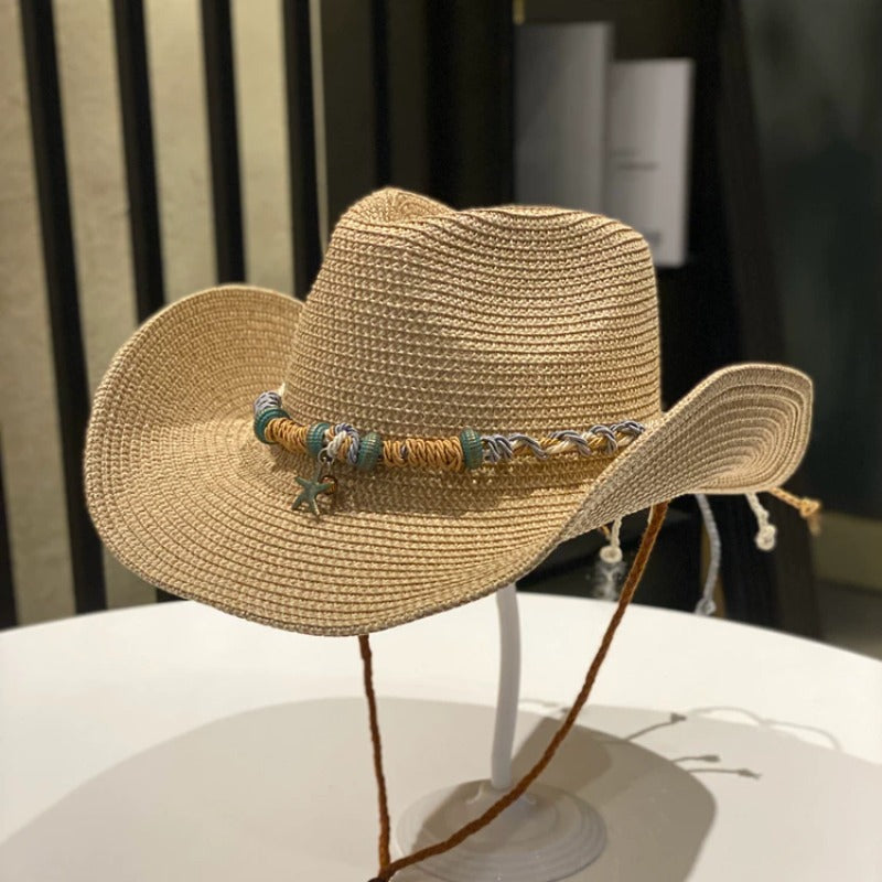 Marina Boho Coastal Woven Cowboy Hat