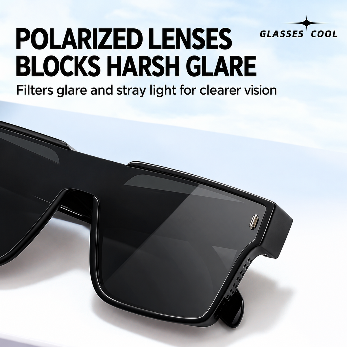 Classic Polarized Square Frame Sunglasses