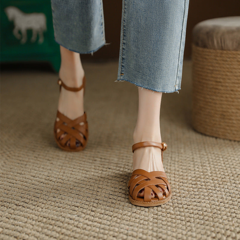 Marais Woven Block-Heel Sandals