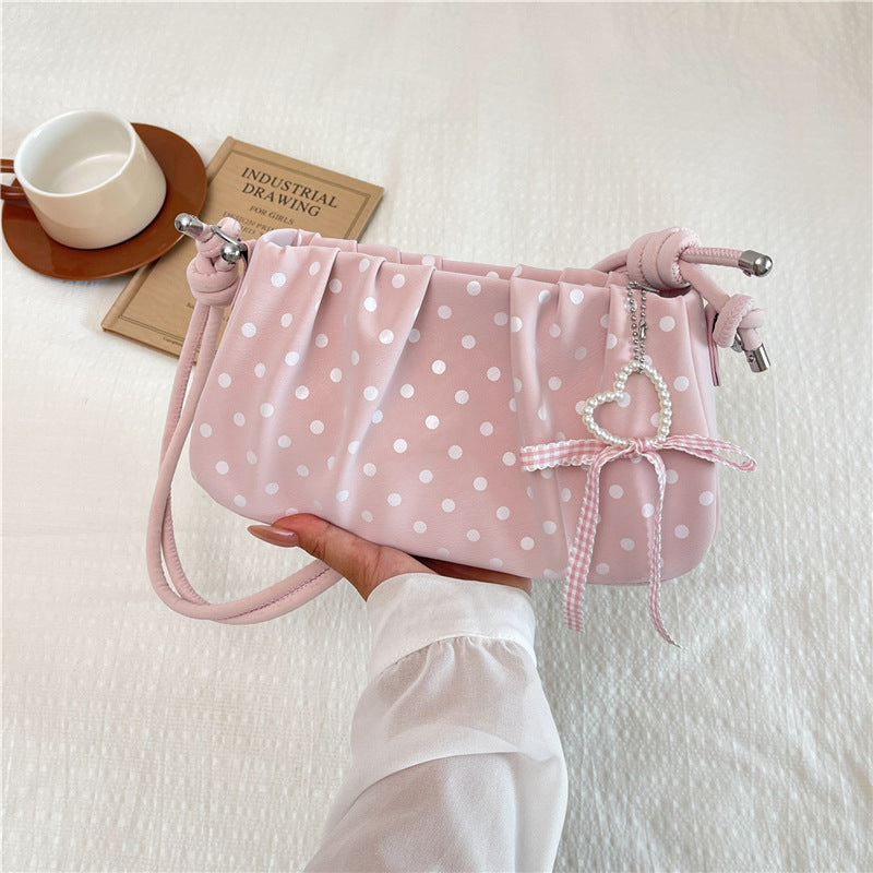Dotted Ribbon Women’s Shoulder Bag