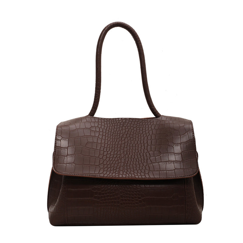 Wide-Band  Commuter Shoulder Tote Bag