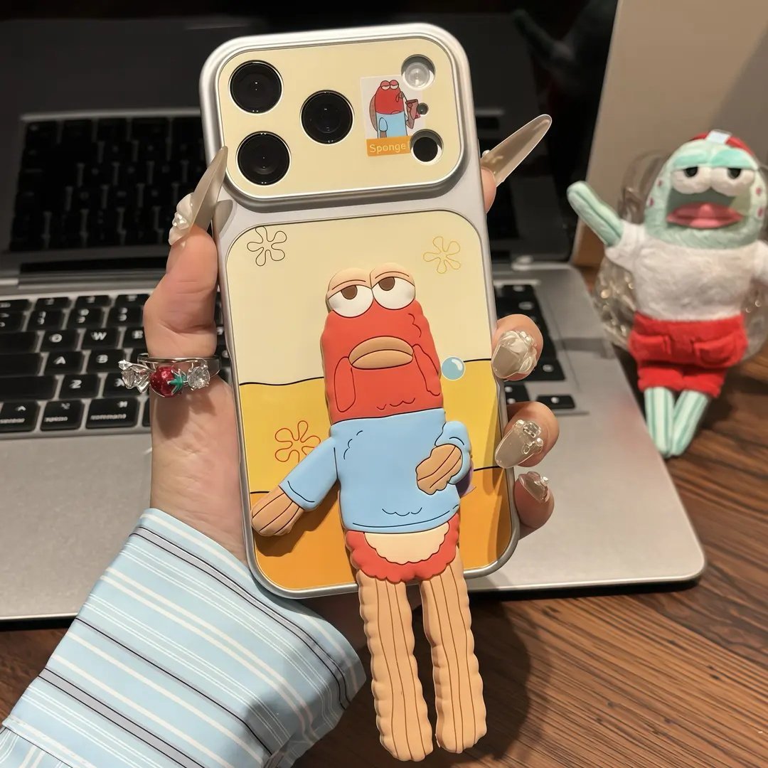 Cute Cartoon Folding Phone Stand Case